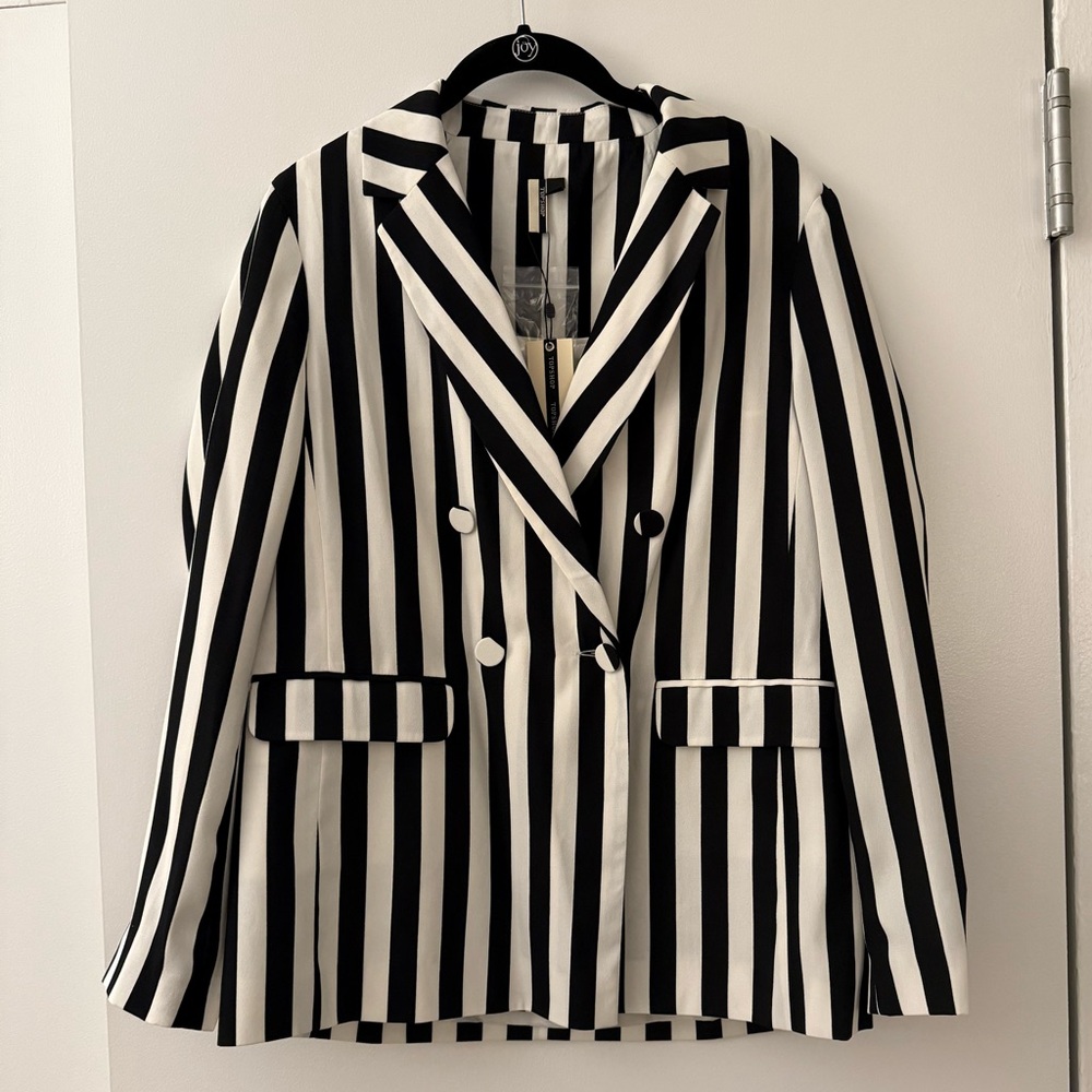 NWT TopShop double breasted striped blazer